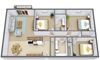Sunview Apartments | Three Bedroom | Plan 3175A Sunview Apartments | Three Bedroom | Plan 3175A